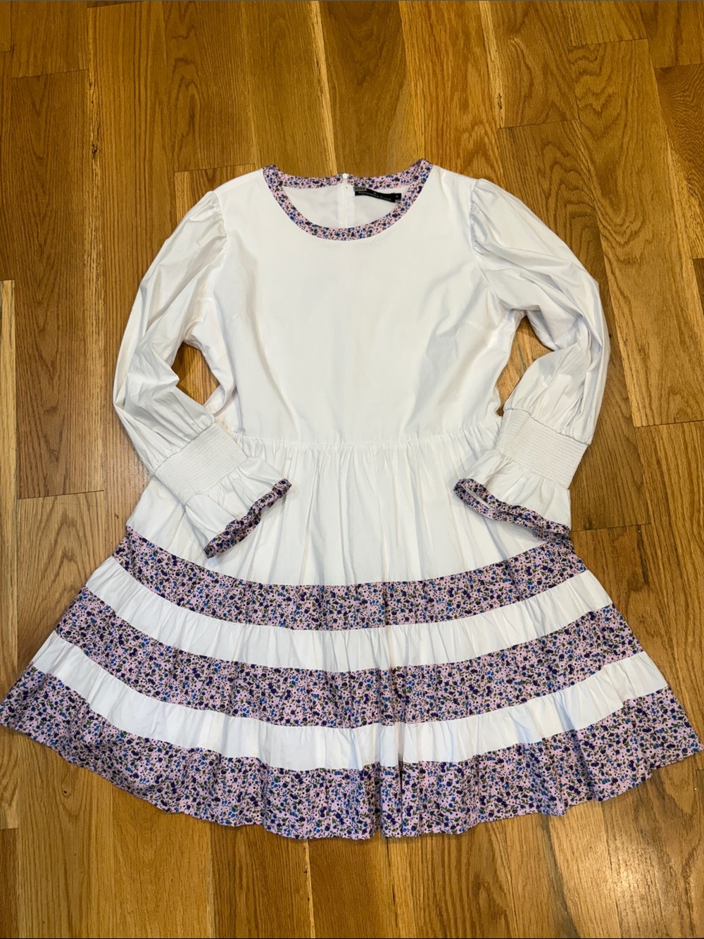 Pomander Place by Tuckernuck Floral Tiered Fran Mini Swing Dress, Size XL